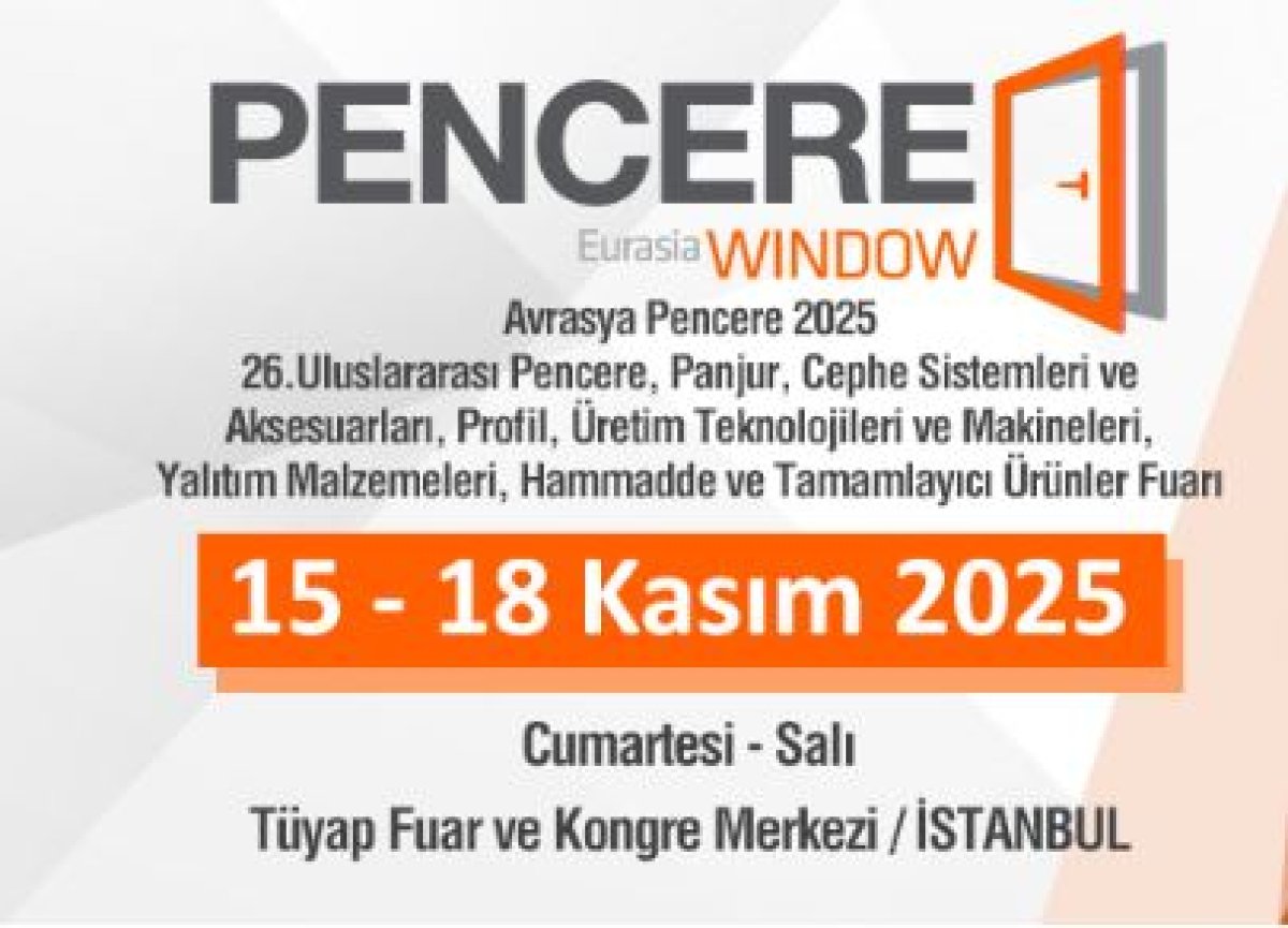 Avrasya Pencere Fuarı 15-18 Kasım 2025